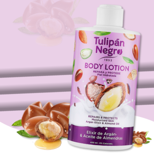 Lait Corporel Elixir d’Argan & Huile d’Amande 400 ml Tulipan Negro