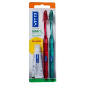 Brosse à dents à accès souple + dentifrice