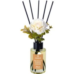 AMBAR Mikado Eau Fraîche Fleur d'Oranger avec Fleur Décorative