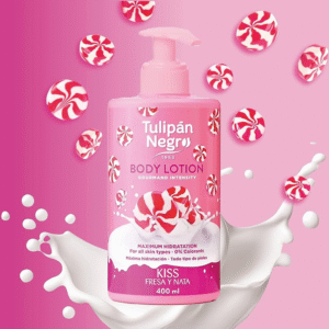 Tulipán Negro – Body Lotion Kiss Fresa y Nata – 400 ml